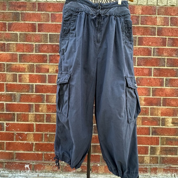 Free People Other - Free People Pants Harem Cargo Pleated High-Rise Baggy BOHO Parachute Balloon 6